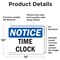 Signmission Time Clock, 14 in W x Rectangle, Vinyl Decal OS-2PACK-NS-D-1014-L-18675 - alternate 4